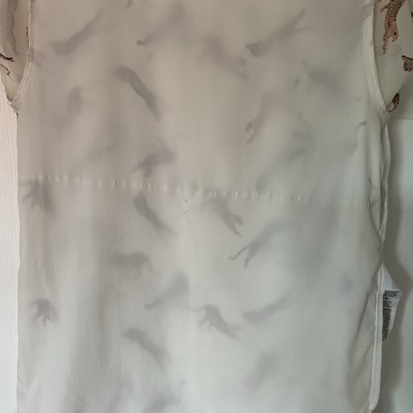 Vero Moda Cream Colour Sheer Leopard Top - Picture 15 of 16